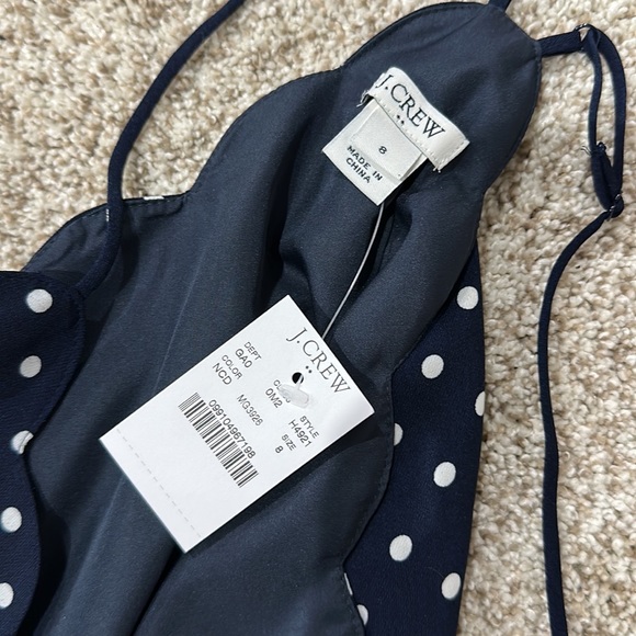 j crew lined scalloped cami with adjustable straps - Picture 6 of 6